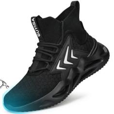 Imagem de LAoutun Sapatos de Dedo do Pé de Aço para Homens Mulheres Sapatos de Trabalho Tênis de Segurança Sapatos Confortáveis Leves À Prova de Punctura Deslizamento em Sapatos de Trabalho Indestrutíveis
