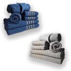 Imagem de Jogo De Toalhas 12pcs 4 Banhos 4 Rosto 4 Tapetes Az+cz