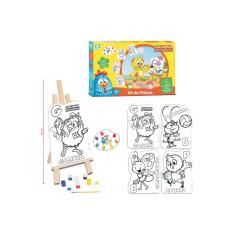 Kit Artístico Infantil Com Cavalete e Acessórios Para Pintura 13