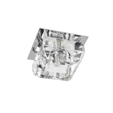 Imagem de Kit 11 Spot De Vidro Cristal Base Quadrada Inox Ac661Q