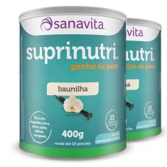 Imagem de Kit 2 Suprinutri Ganho de Peso - Sanavita - Baunilha - 400g