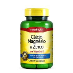 Imagem de Suplemento Alimentar de Cálcio, Magnésio e Zinco 600mg Maxinutri 60 cápsulas 60 cápsulas