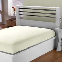 Imagem de Lençol De Cama Casal Palha Avulso Com Elástico Algodão 150 Fios - Conf