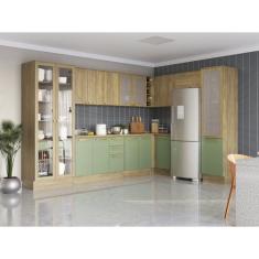 Imagem de Balcão De Cozinha Canto 98cm 1 Porta Madeira Kappesberg