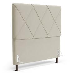 Imagem de Cabeceira Cama Box Casal King Size Mel 195cm Com Frame Sintético Bege - Desk Design
