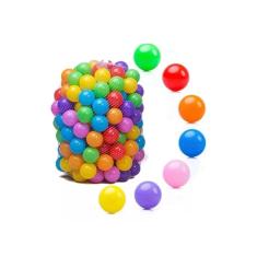 Imagem de Pacote de bolas de sinuca com 100 bolas de plástico de 5,5 cm de diâmetro para crianças