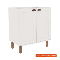 Imagem de Balcão de Cozinha Iluminata 2 pt Branco 80 cm