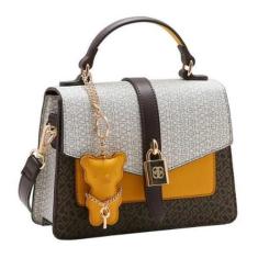 Imagem de Bolsa Feminina Transversal Chenson Duo Monograma Preto