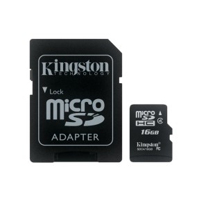 Imagem de Cartão de Memória Micro SDHC com Adaptador Kingston 16 GB MBLY4G2/16GB