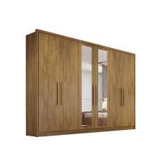 Imagem de Guarda Roupa Casal 6 Portas e 6 Gavetas c/ Espelho Robust Plus Freijo Cumaru - Novo Horizonte