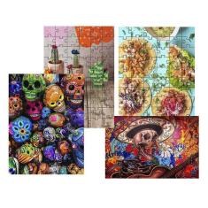 Imagem de 4 Quebra-Cabeças Atividades Cultura Mexicana 24 Peças
