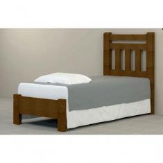 Imagem de Cama de Solteiro Tokio de Madeira Maciça Angelim Pedra Tauari Imbuia