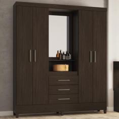 Imagem de Guarda Roupa Casal 4 Portas Com Espelho e 3 Gavetas Colombo