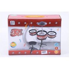 Imagem de Mini Bateria Infantil Com 3 Tambores E Banquinho - Toys