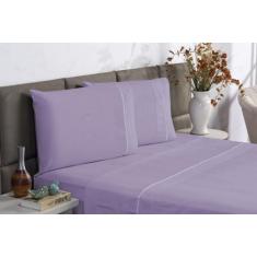 Imagem de Jogo Cama Charme P. Palito Casal 3 Pecas - Lilas - Enxovais Aquarela L