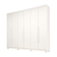 Imagem de Guarda Roupa Casal 6 Portas 4 Gavetas Núbia Acp Móveis Branco - 100% M