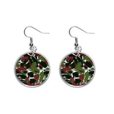 Imagem de Graffiti Art Grain Illustration Pattern Ear Pendente Silver Drop Brinco Jewelry Woman