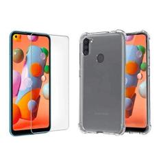 Imagem de Kit Capa Case Antiqueda Impacto Compatível Samsung Galaxy A11 6.4" + Película Vidro Temperado