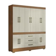 Imagem de Guarda Roupa Casal 10 Portas 3 Gavetas Mônaco Aramóveis