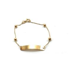 Imagem de Pulseira De Ouro 18K Chapinha Infantil - Elegancy Joias
