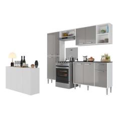 Imagem de Cozinha Completa c/ Buffet/Aparador Siena Multimóveis MP2041 Branca/La