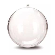 Imagem de Kit Com 50 Esferas Acrílicas Transparente Enfeite De Natal - RUSSO ART