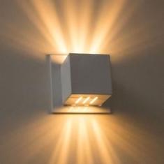 Imagem de Arandela Box Cubo Pequena 6 Fachos BRANCA + Led G9 5W 3000k St1317