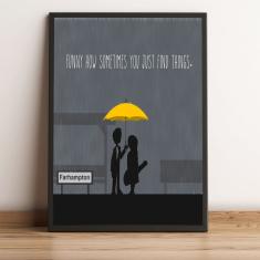 Imagem de Quadro decorativo Homem Segurando Guarda chuva para mulher