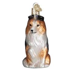 Imagem de Old World Christmas Ornamentos soprados de vidro para árvore de Natal da coleção Dog