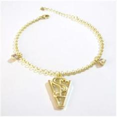 Imagem de Pulseira Veterinária Amar É Cuidar Folheado 18k