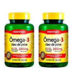 Imagem de Kit 02 Ômega3 Óleo De Peixe 60 Capsulas 1000Mg Maxinutri