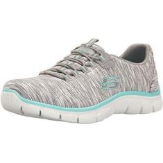 Imagem de Skechers Tênis esportivo feminino Empire Rock Around, Cinza/azul claro, 38