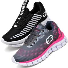 Imagem de Tênis Infantil Feminino Esportivo Modelos Diferentes - Kit 2 Pares Gra