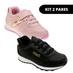 Imagem de Kit 2 Pares Tênis Infantil Feminino Casual e Escolar-Feminino