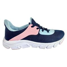 Imagem de Tênis Benigna Marinho com Detalhes em Rosa BB e Azul BB - ULLY-Feminino