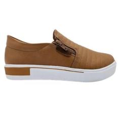 Imagem de Tênis Careflex Slip on com Ziper Estilo e Conforto-Feminino