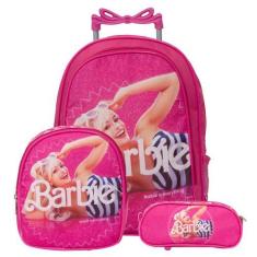 Imagem de Bolsa Escolar de Rodinhas Barbie Juvenil Resistente Tam G - TOYS 2U