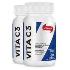 Imagem de Kit com 2 VITA C3 - Vitamina C Vitafor com 60 Cápsulas