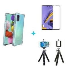 Imagem de Kit Tripé para Samsung Galaxy A71 + Capa + Película Vidro 3D