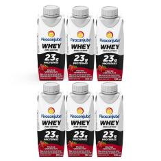 Imagem de Kit 6 Bebida Láctea Piracanjuba Whey Zero Lactose Frutas Vermelhas 250ml