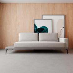 Imagem de Sofá 3 Lugares Game Neo Bege/Cinza Claro/Courissimo Gelo