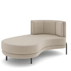 Imagem de Sofá Chaise Longue Sala De Estar Living Lucca Esquerdo D02 Veludo Bege