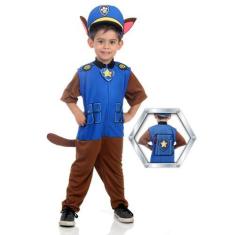 Imagem de Fantasia Chase Infantil Luxo Original com Chapéu - Patrulha Canina - N