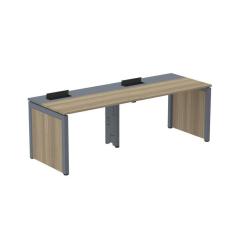 Imagem de Mesa de Plataforma Simples para 2 Pessoas Corporativa 160x792/2p Pscpp160/792/2p Noguiera casblanca/Grafito