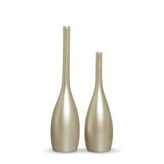 Imagem de Dupla Garrafa Tulipa Vaso Decoração Em Cerâmica Fendi Chrome