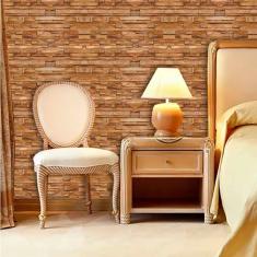 Imagem de Papel de Parede Adesivo Lavável Pedra Canjiquinha Tijolo cpt0009