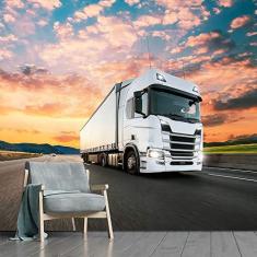 Imagem de Papel de Parede Transporte Caminhão Logistica Sala Adesivo - 150pcm