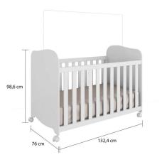 Imagem de Quarto de Bebê Completo com Guarda Roupa 3 Portas 1 Berço 1 Cômoda Uli Móveis Peroba  Brilho
