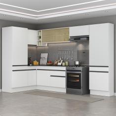 Imagem de Armário De Cozinha Completa De Canto Mp2090.964 Branco/preto