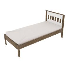 Imagem de Cama De Solteiro Mdp Cm8006 Nogal/Branco - Gran Belo